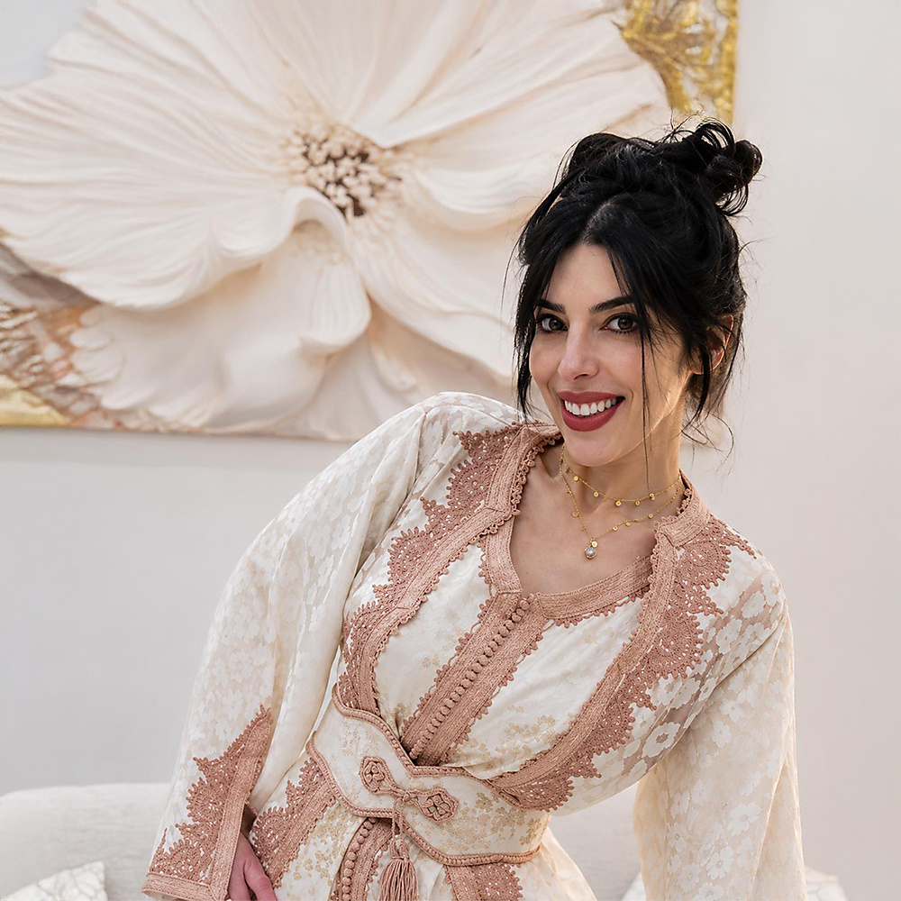 Two-Piece Moroccan Takchita with Handmade Details