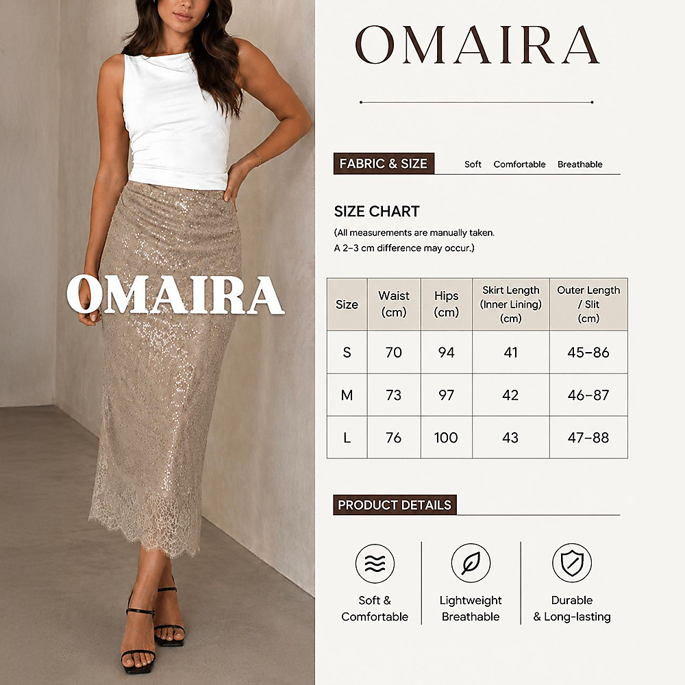 Gold Sequin- Skirt Only
