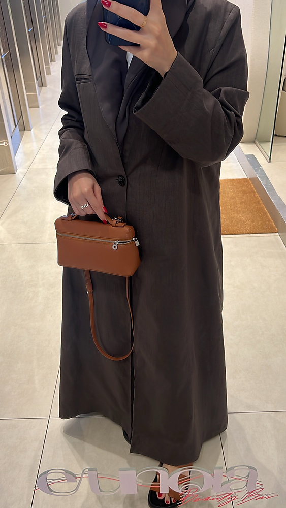 Linen blazer brown