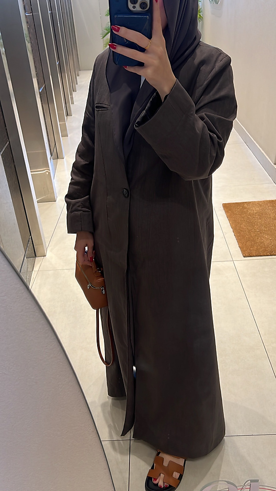 Linen blazer brown