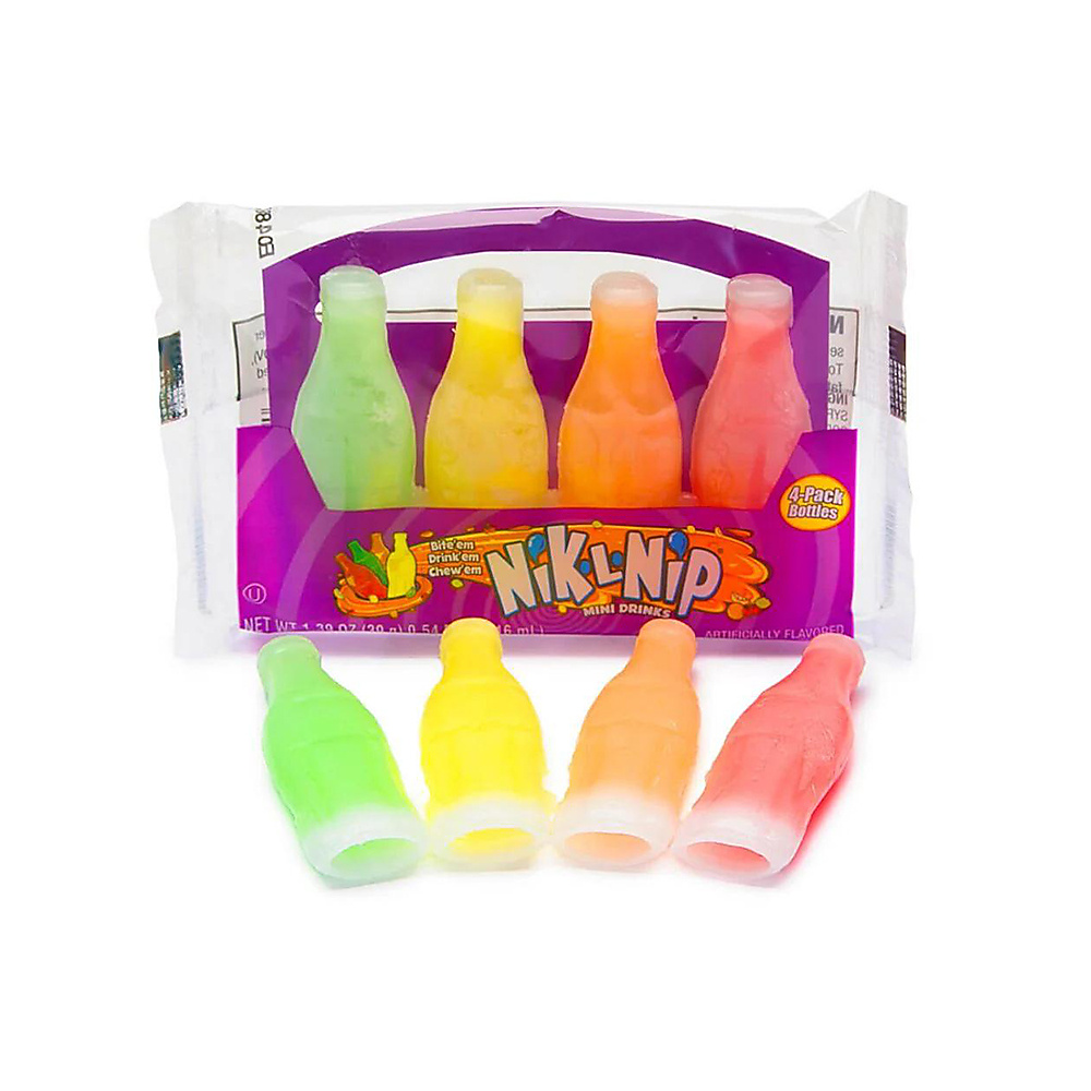 Nik-L-Nip مشروبات صغيرة (سكاكر شمعية)