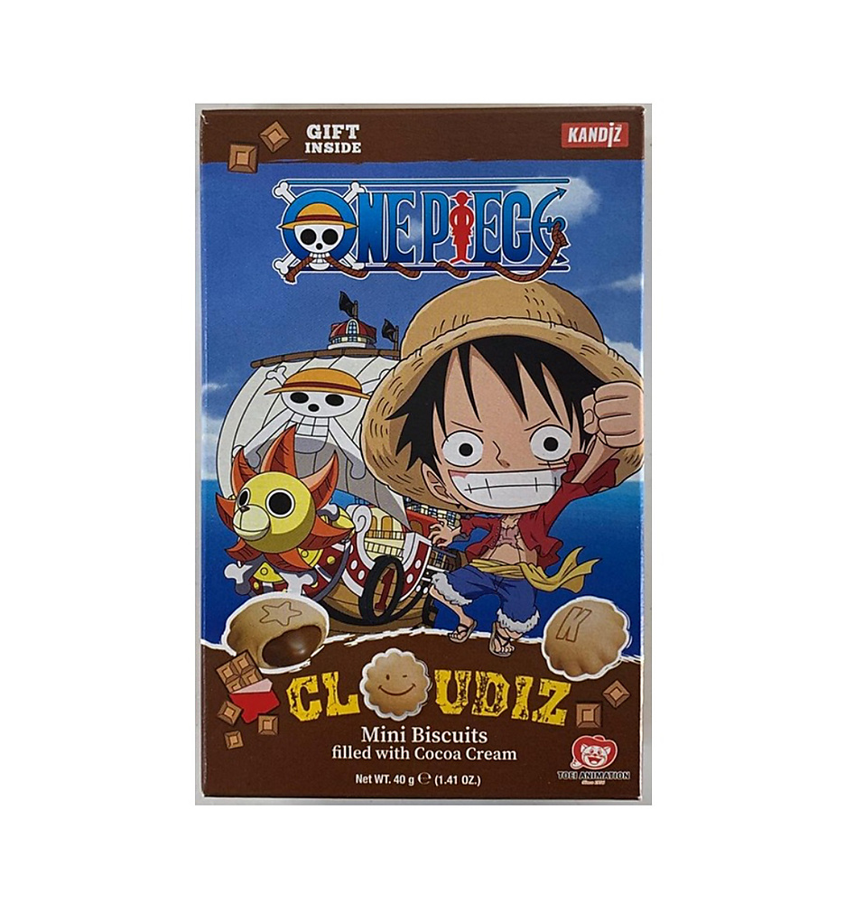 One Piece Cloudiz MIni Biscuits Cocoa Cream 40g