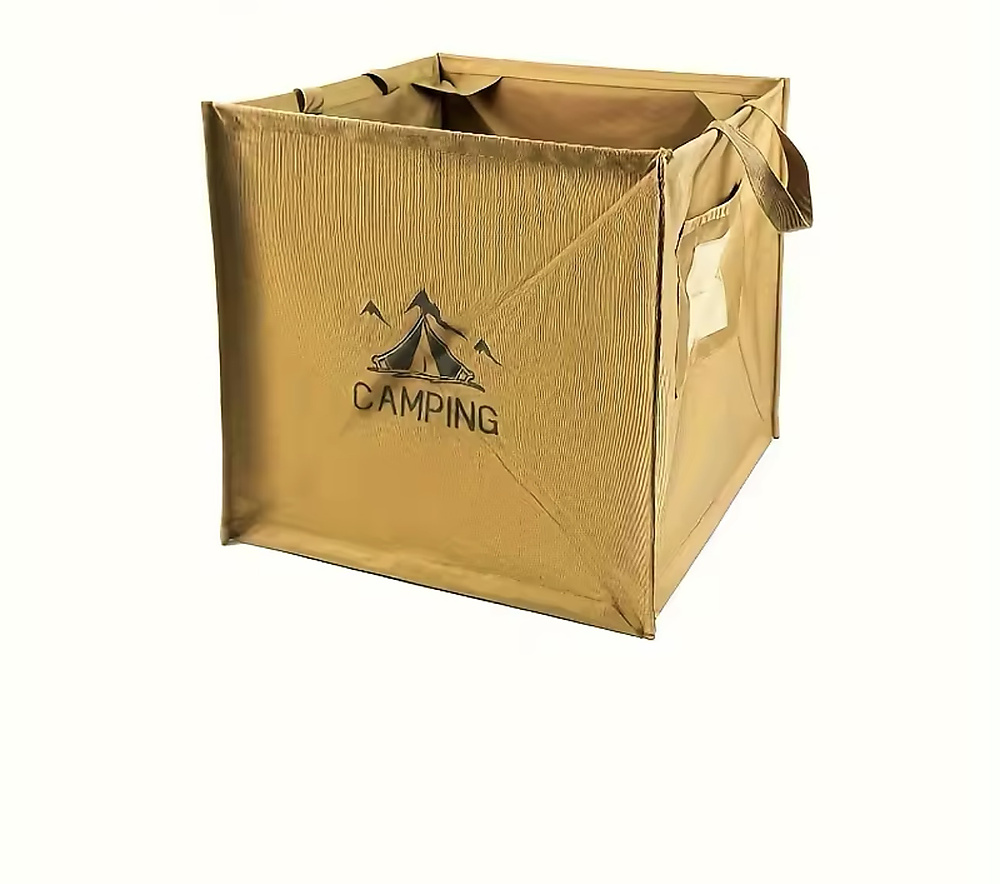 Foldable triangular wastebasket