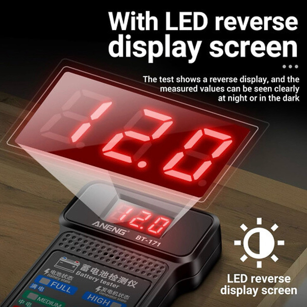 12V Digital Battery Tester Charging System Analyzer