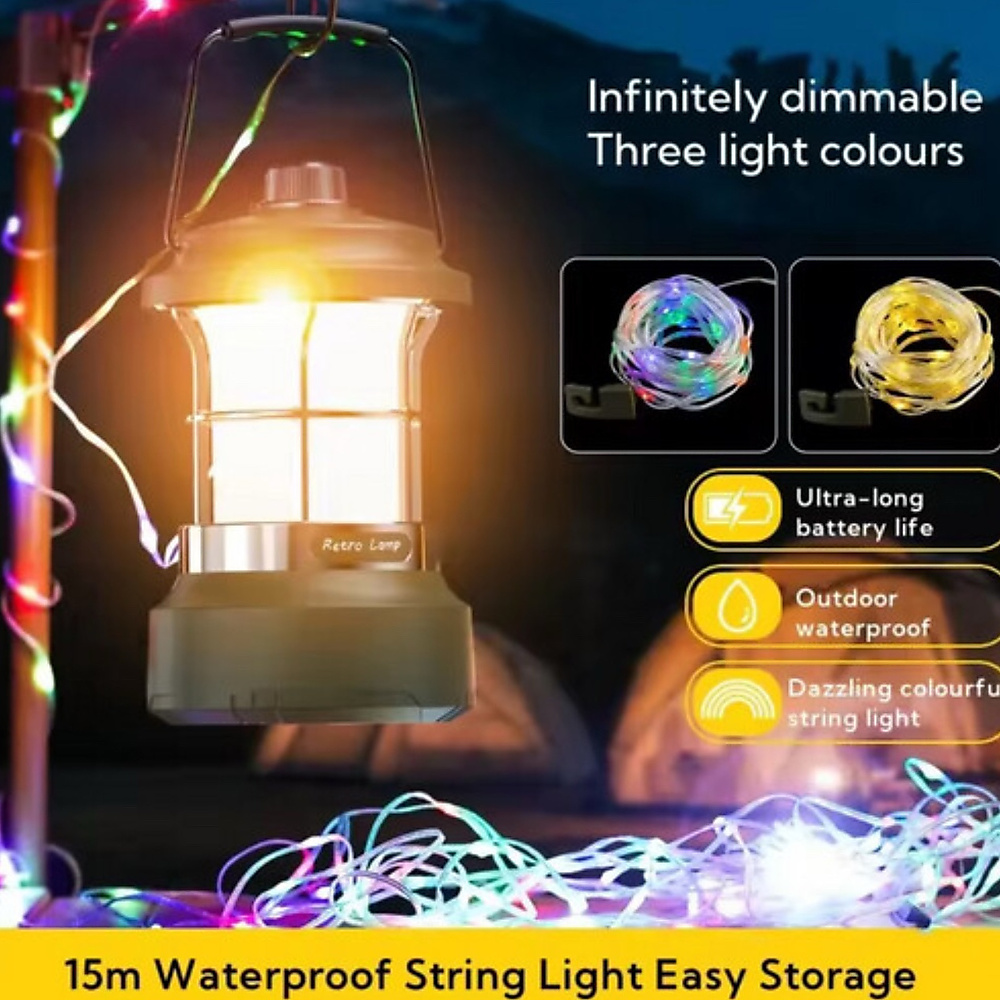 Vintage light with 15m String