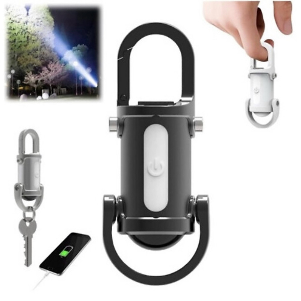 Waterproof keychain flashlight