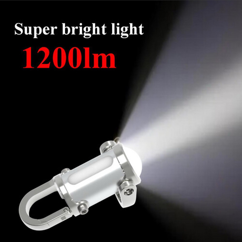 Waterproof keychain flashlight