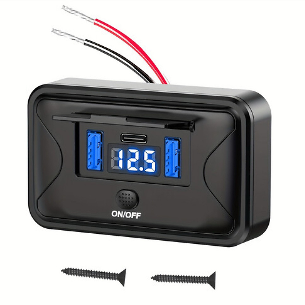 USB C Panel Outlet for Fast Charging in Cars and Recreational Vehicles