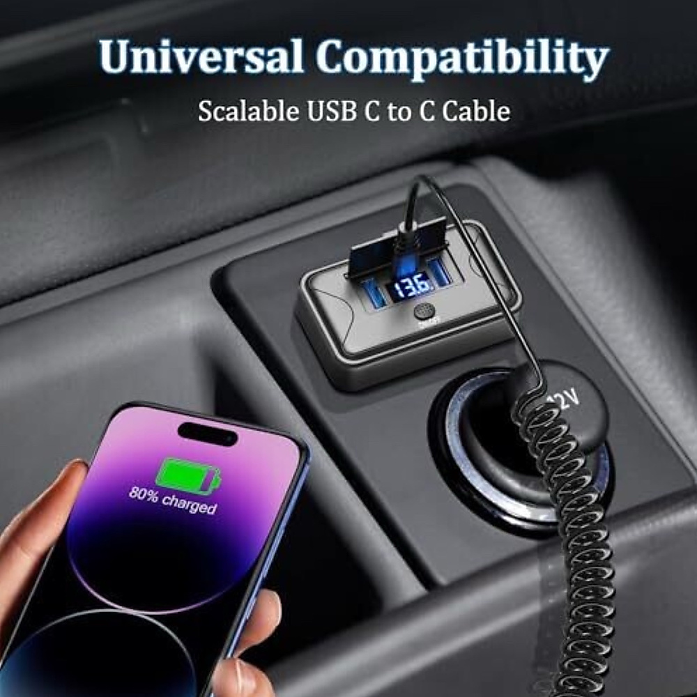 USB C Panel Outlet for Fast Charging in Cars and Recreational Vehicles
