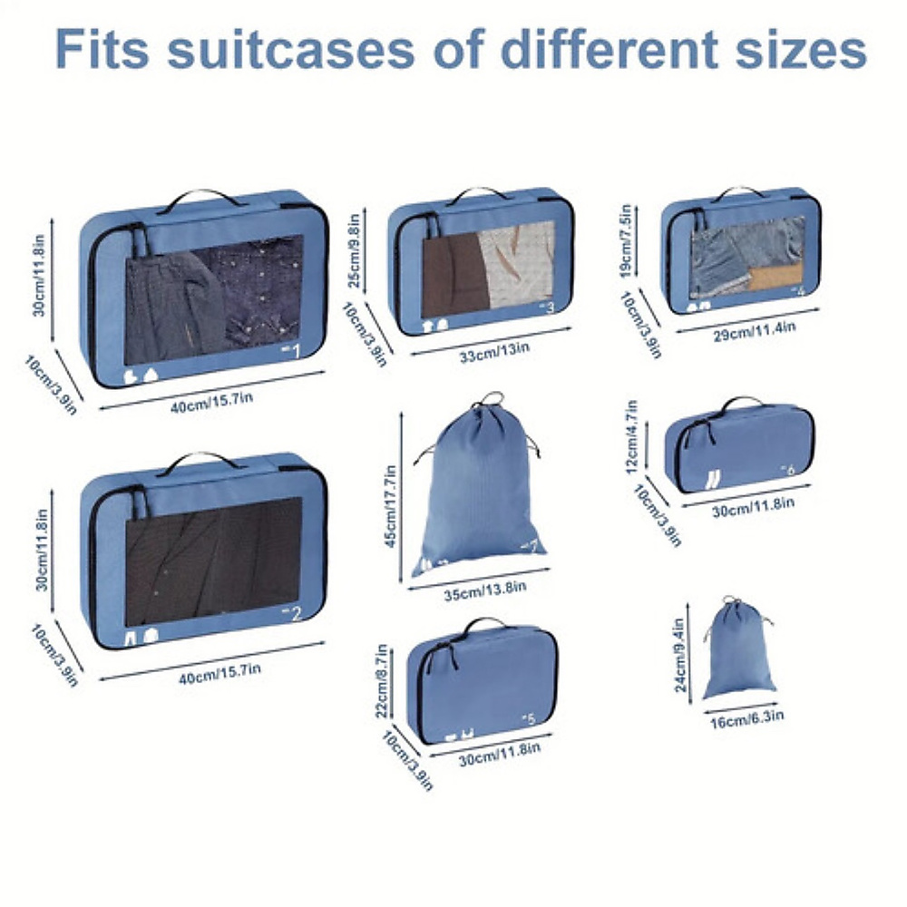 Suitcase organizer 8 pcs