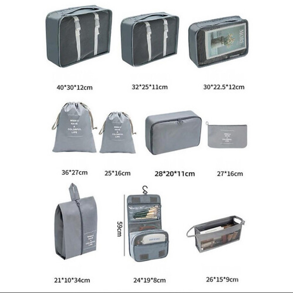 Travel luggage organizer 11 pcs