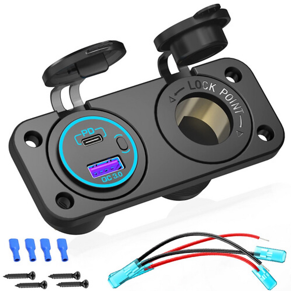 12V Cigarette lighter Socket PD & USB