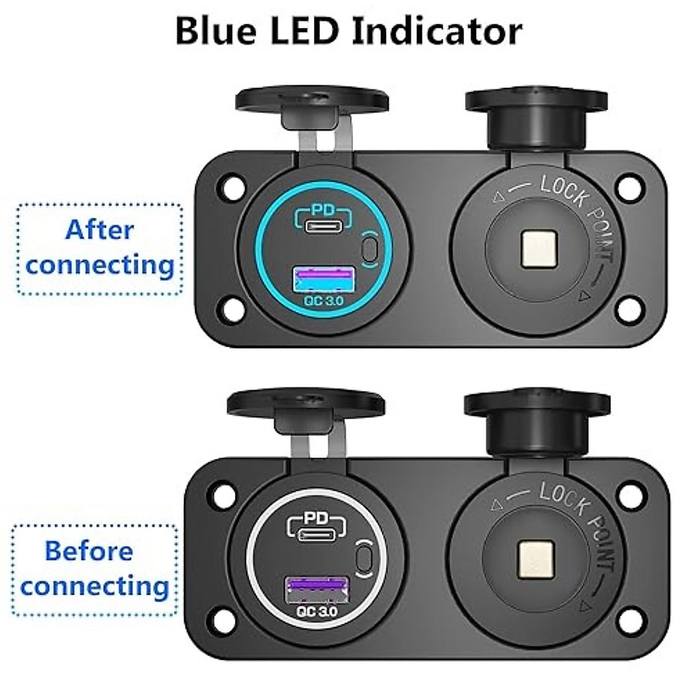12V Cigarette lighter Socket PD & USB