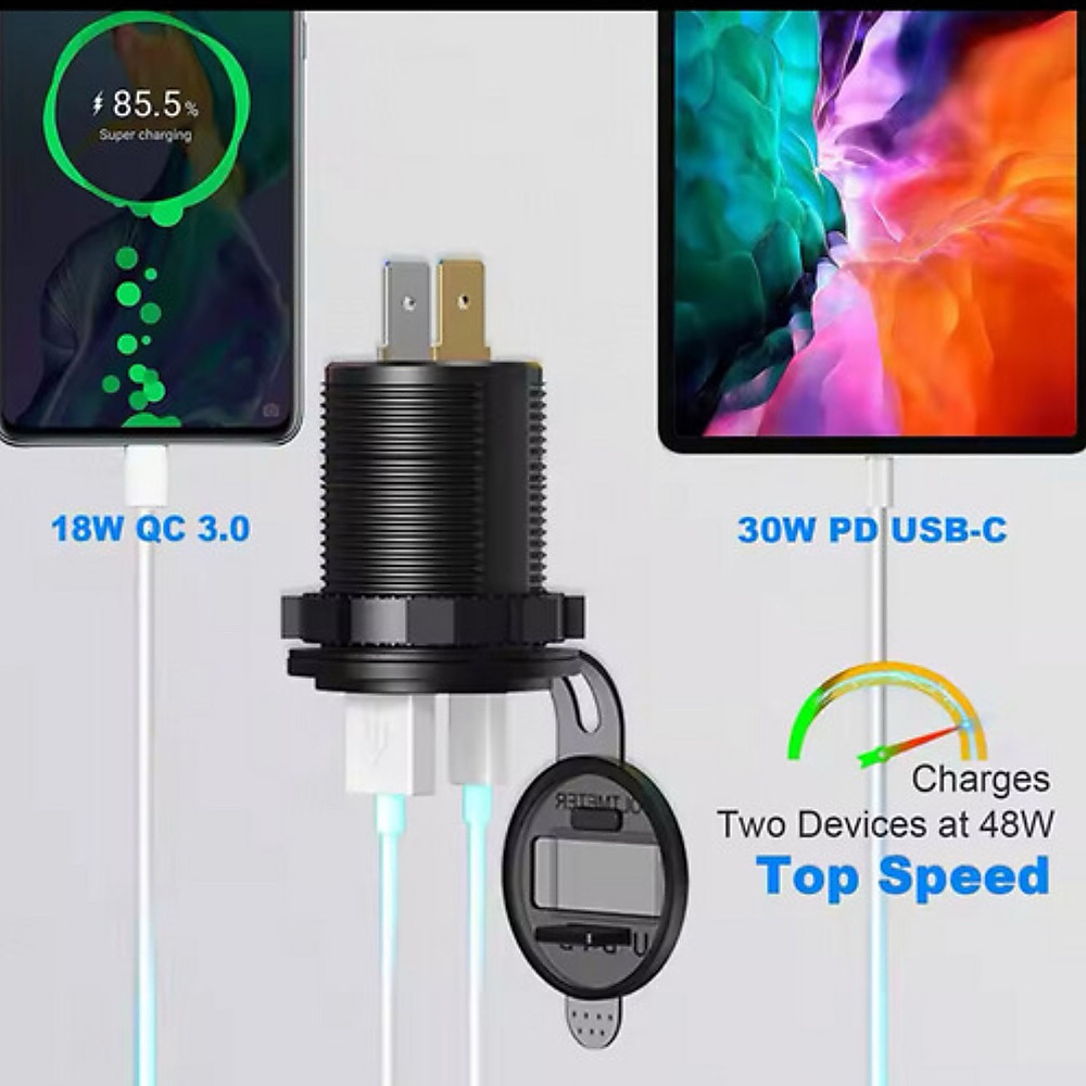 12V/24V USB Car Charger