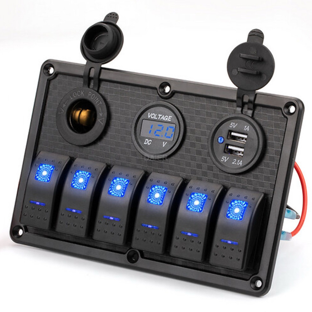 Switch Panel 6 Gangs with Fuse