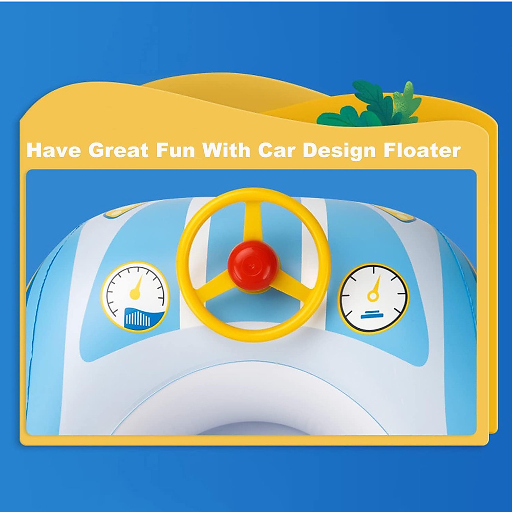 Swim Float with Canopy - Pink Car