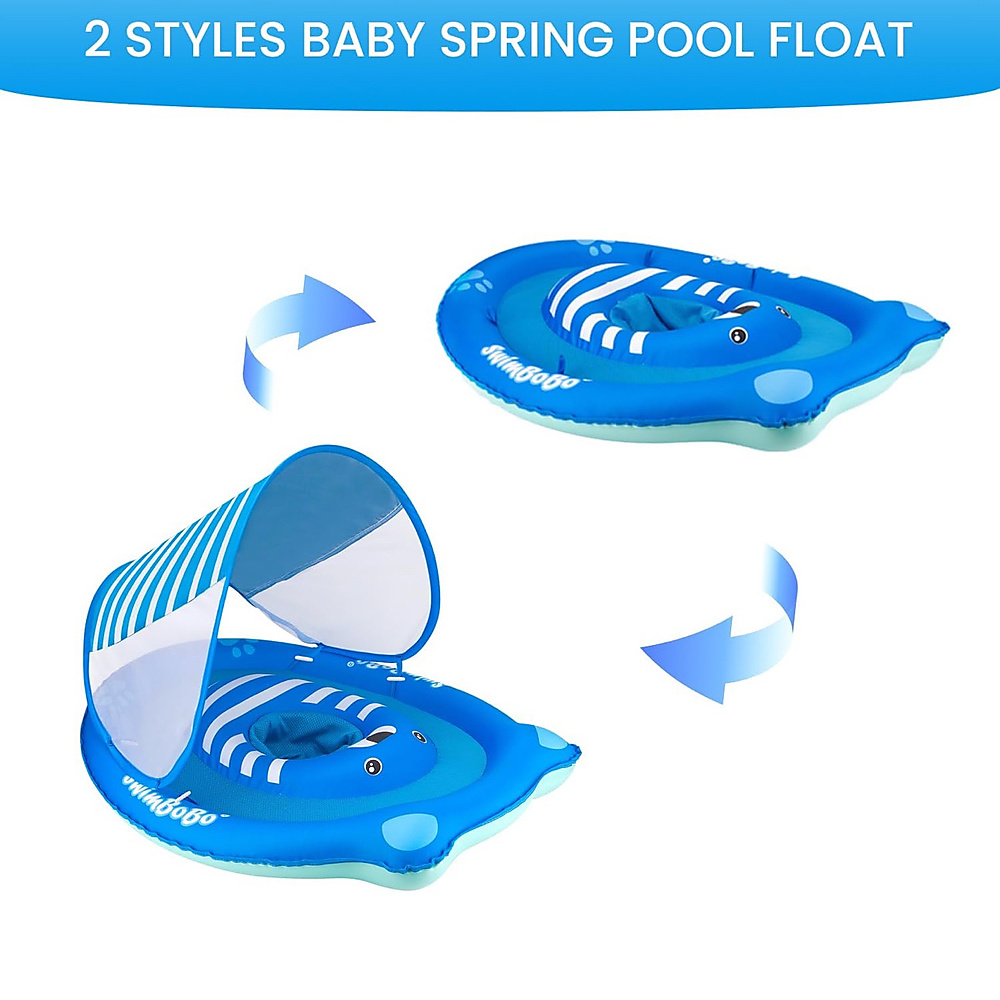 Baby pool float with canopy
