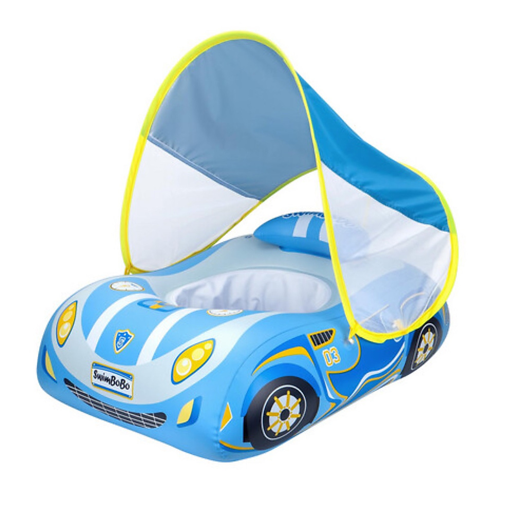 Swim float with canopy - Blue Car