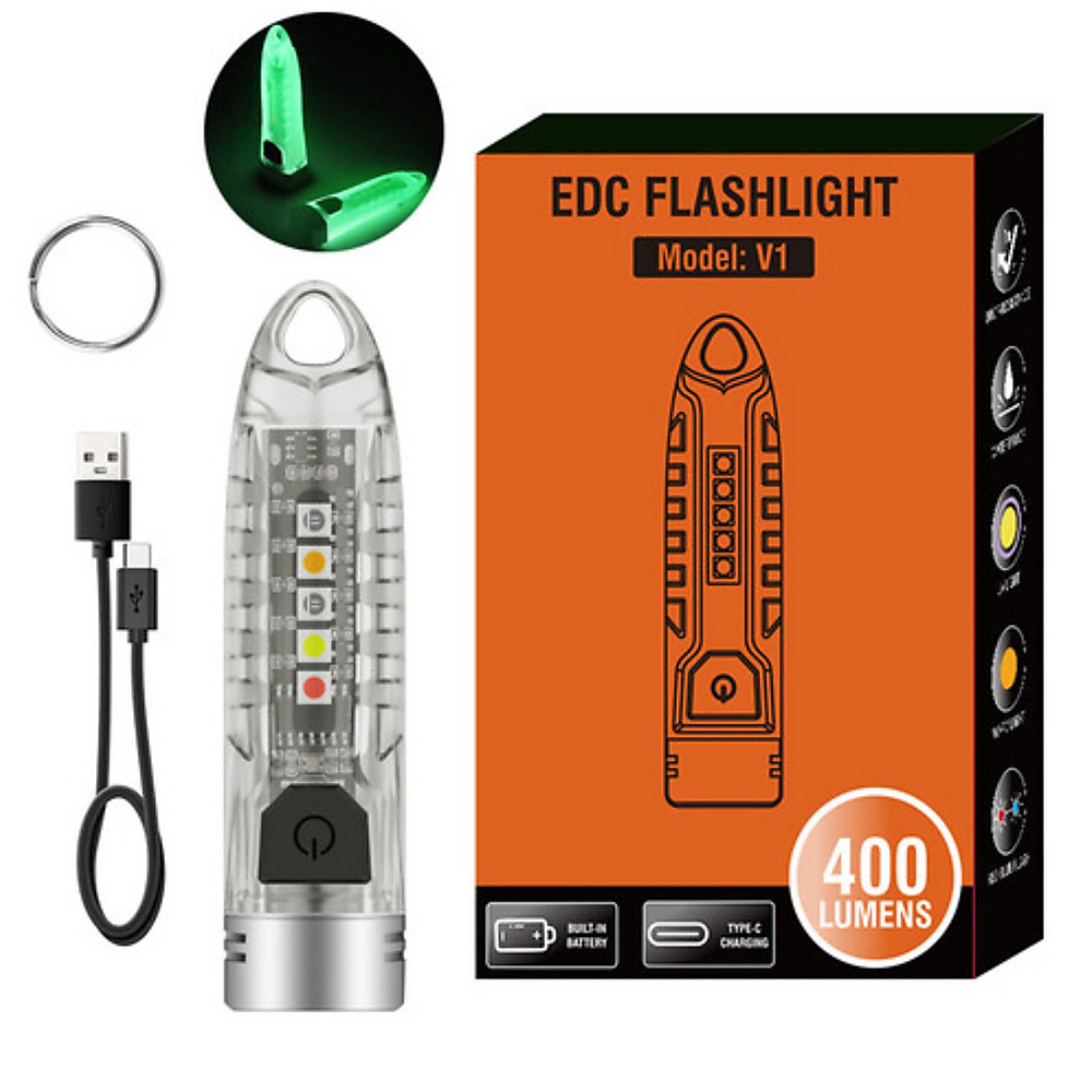 V1 EDC Keychain Flashlight 400lm