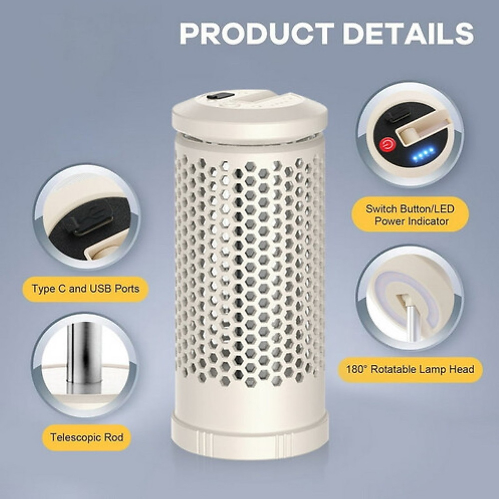 Camping telescopic flashlight