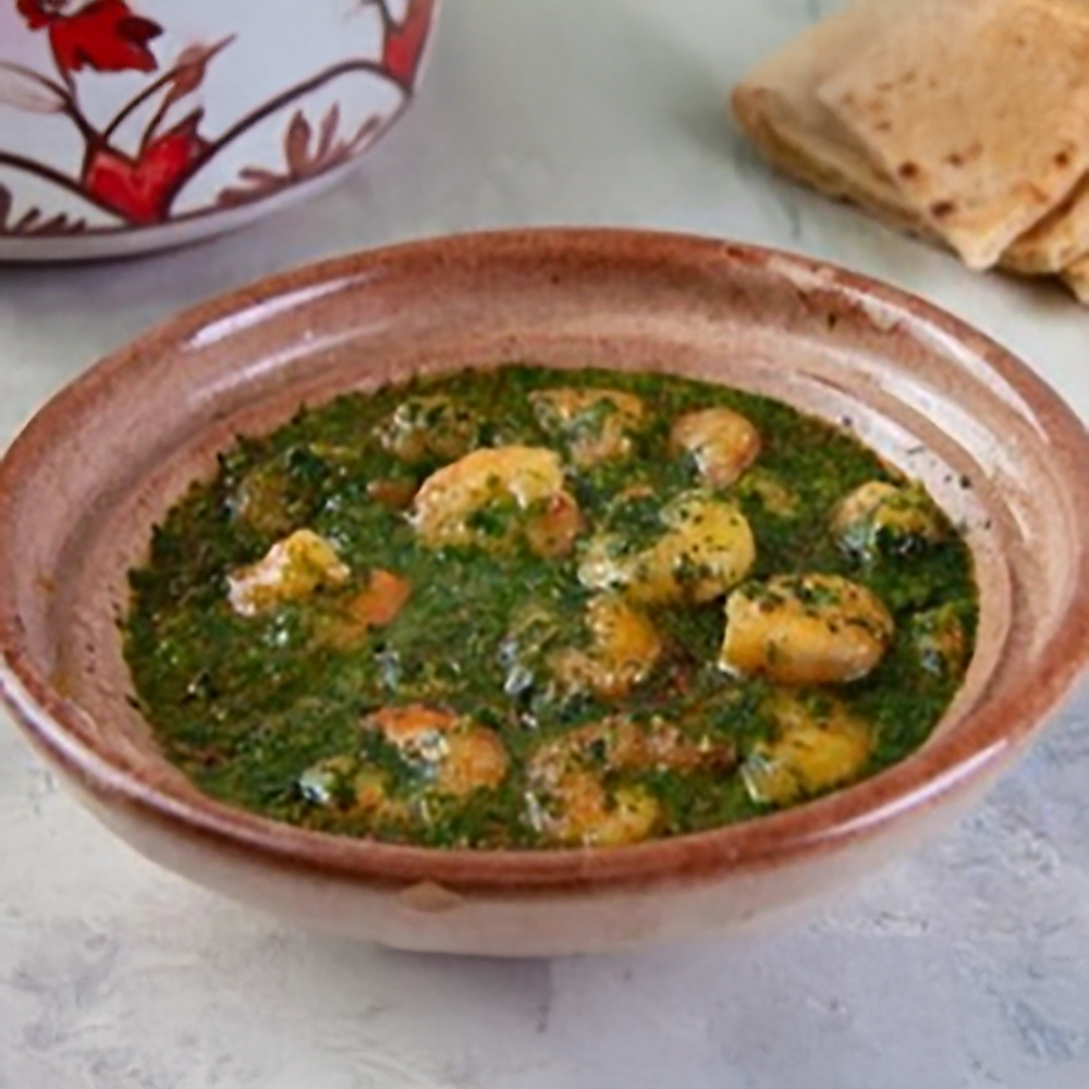 Molokhia Pot With Shrimp