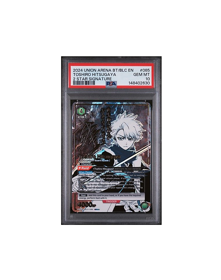 Toshiro Hitsugaya – Bleach – UE01BT/BLC-1-085 2-Star Signature – PSA 10