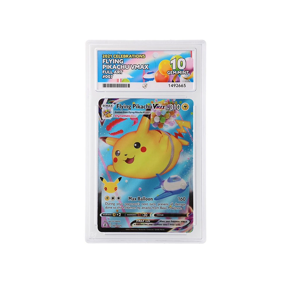 2021 Pokémon Celebrations Flying Pikachu VMAX #007/025 Full Art — ACE 10 Gem Mint