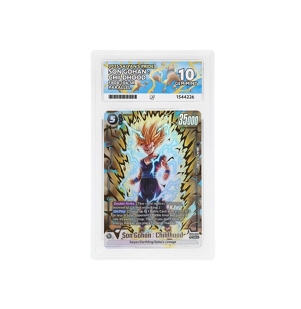 2025 Dragon Ball Super Fusion World Saiyan’s Pride Son Gohan: Childhood FB08-106 SR Parallel — ACE 1