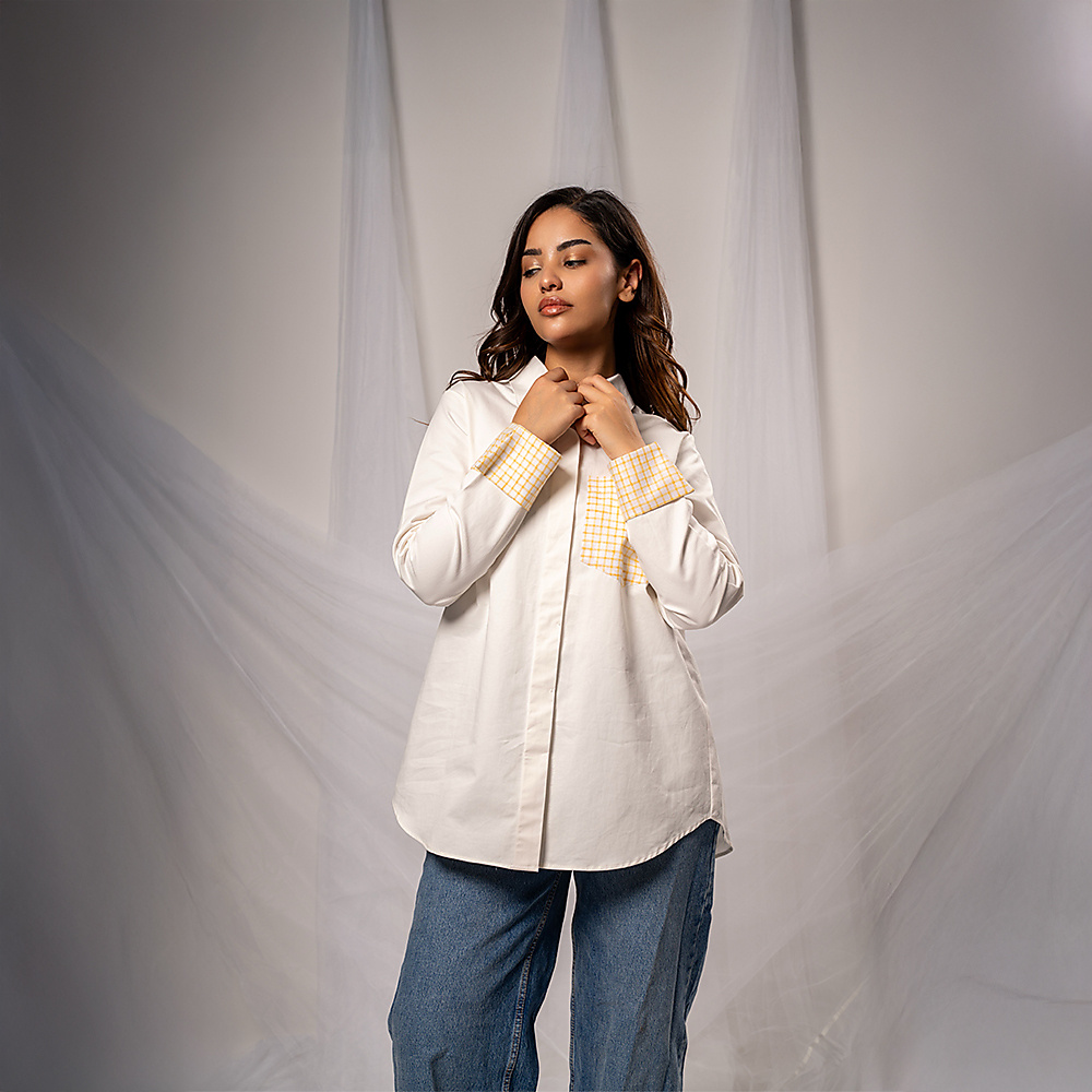 Cotton shirt with pocket