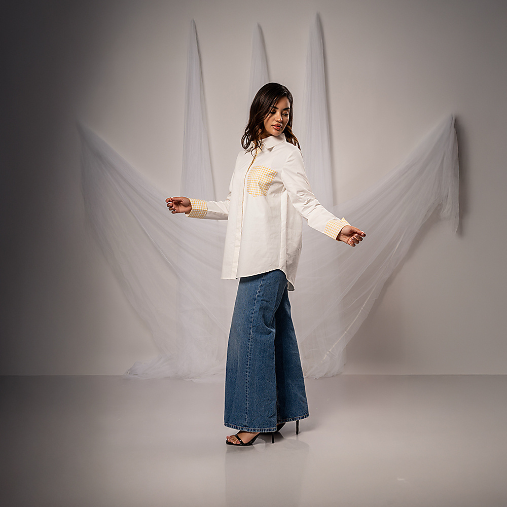 Cotton shirt with pocket