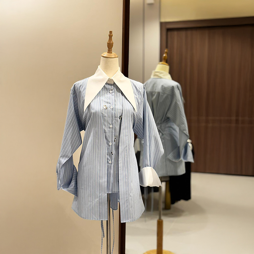 Blue Striped Blouse