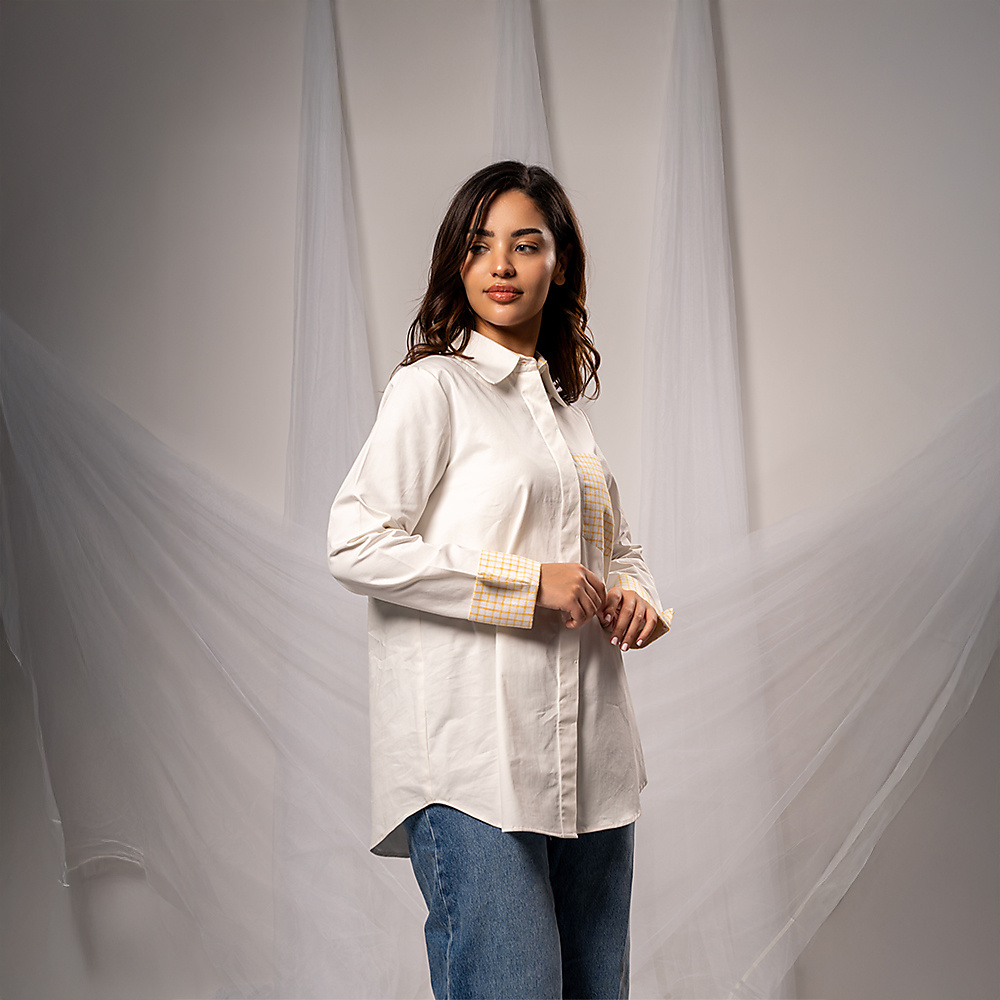 Cotton shirt with pocket