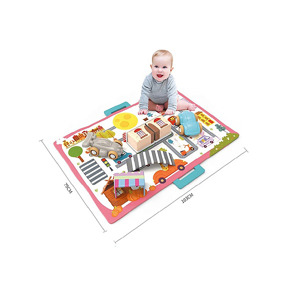 سجادة لعب للأطفال مع سيارات صغيرة