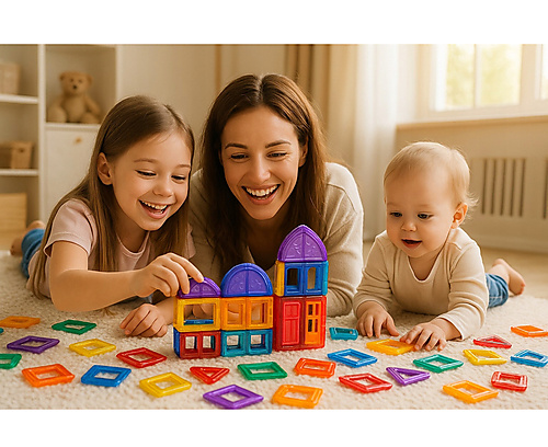 مكعبات مغناطيسية للبناء (60 قطعة)