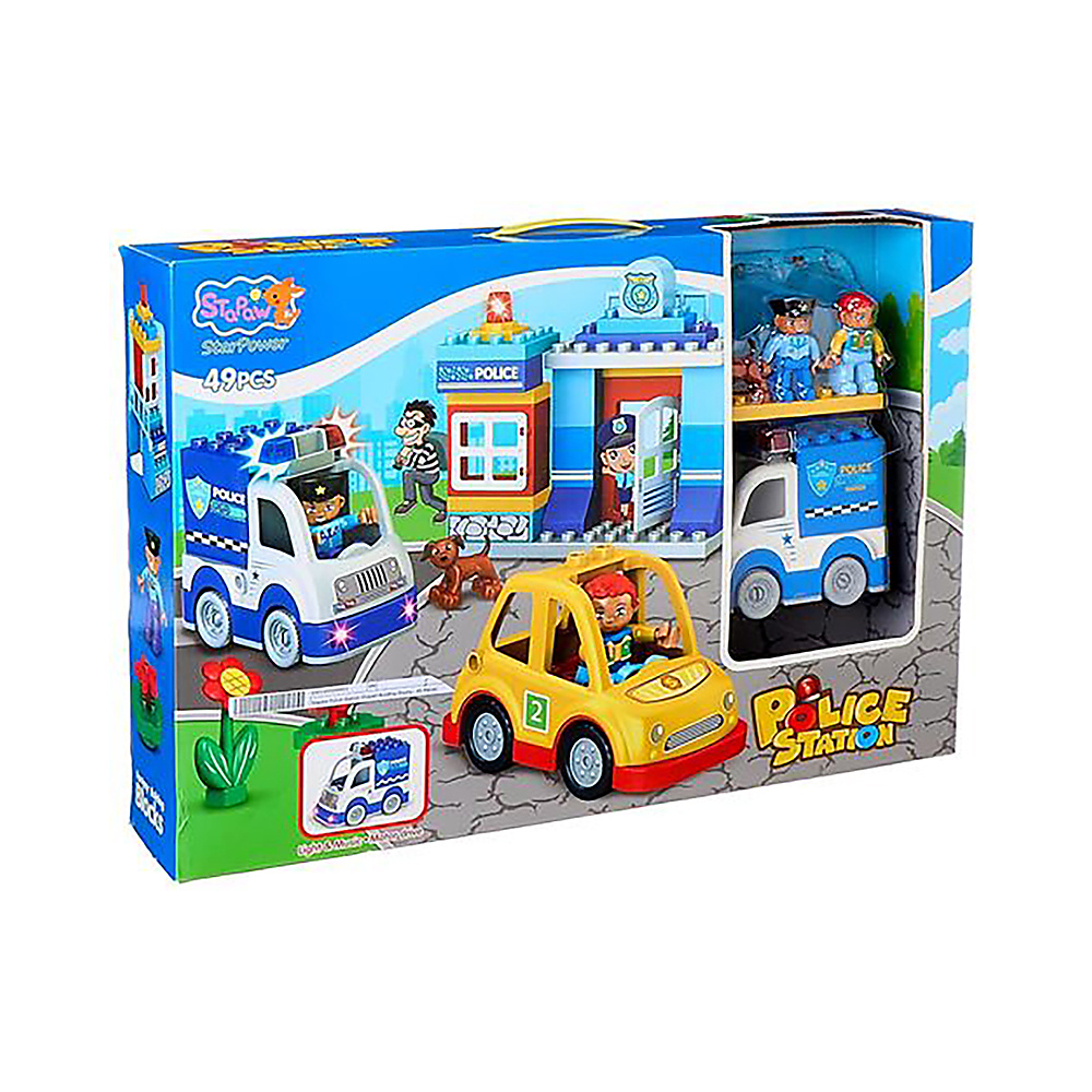 لعبة مركز الشرطة مع سيارات وشخصيات