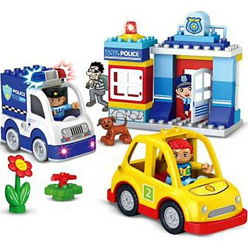 لعبة مركز الشرطة مع سيارات وشخصيات