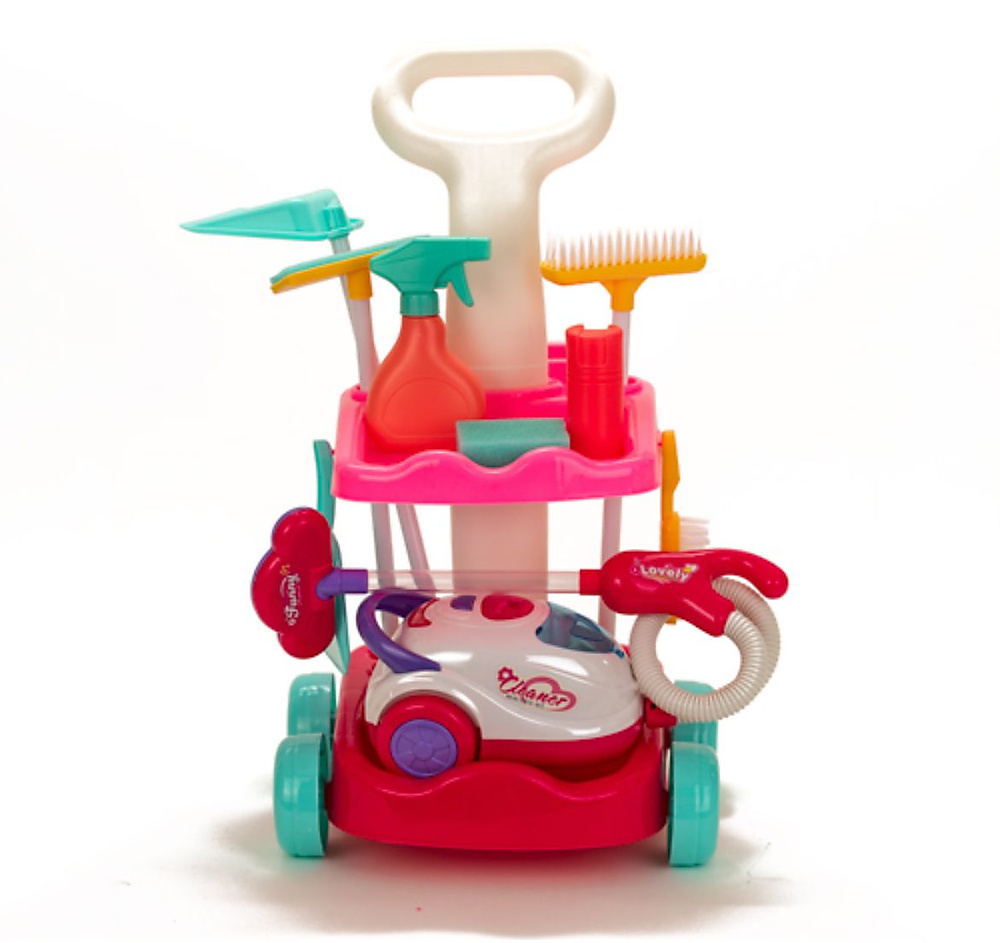 مجموعة عربة التنظيف