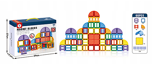 مكعبات مغناطيسية للبناء (60 قطعة)