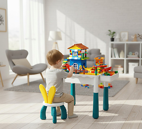 طاولة مكعبات أطفال