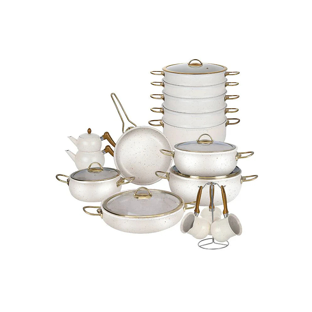 OSFE Granite 23-Piece Cookware Set – White