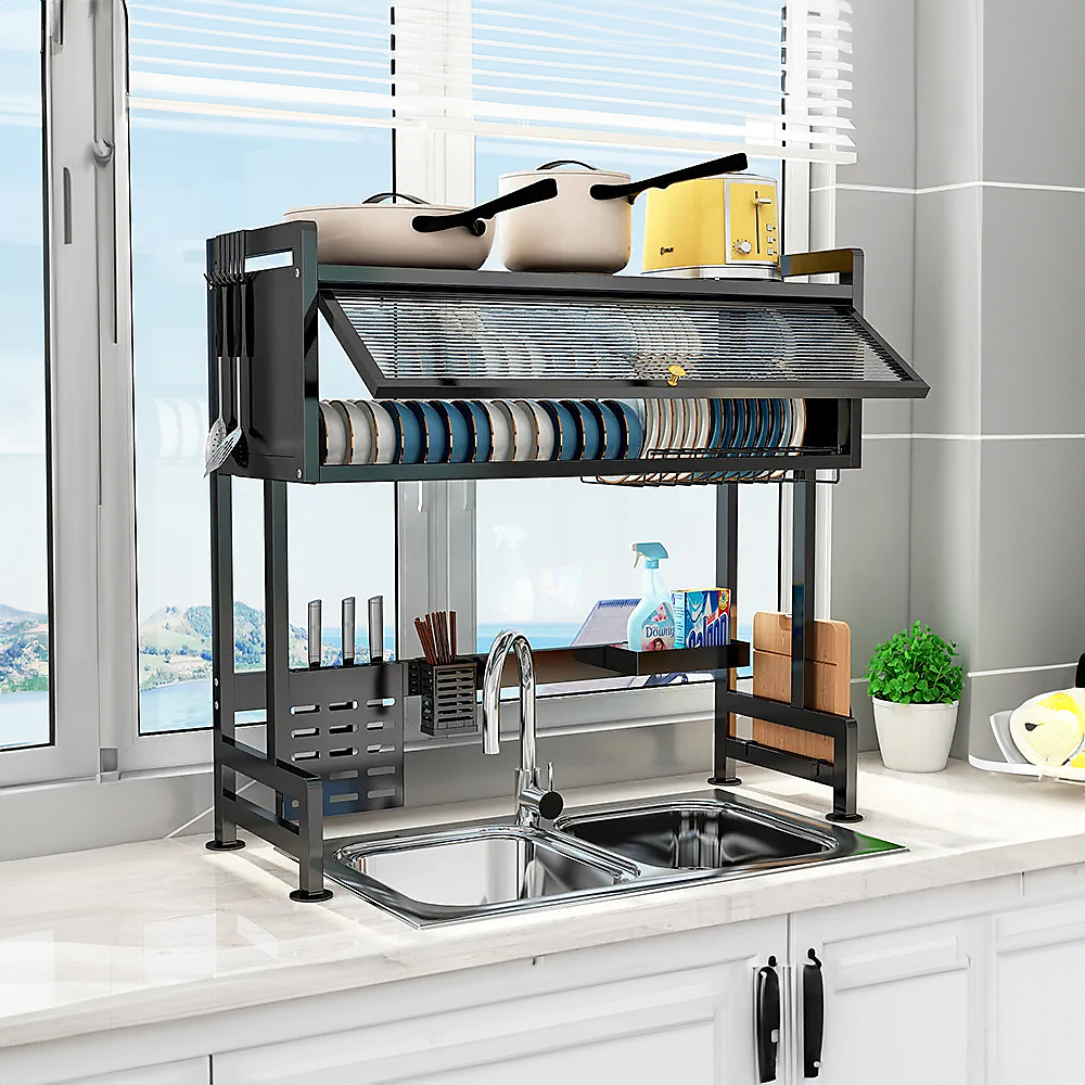 Kitchen Dish Drying Rack With Cabinet Door