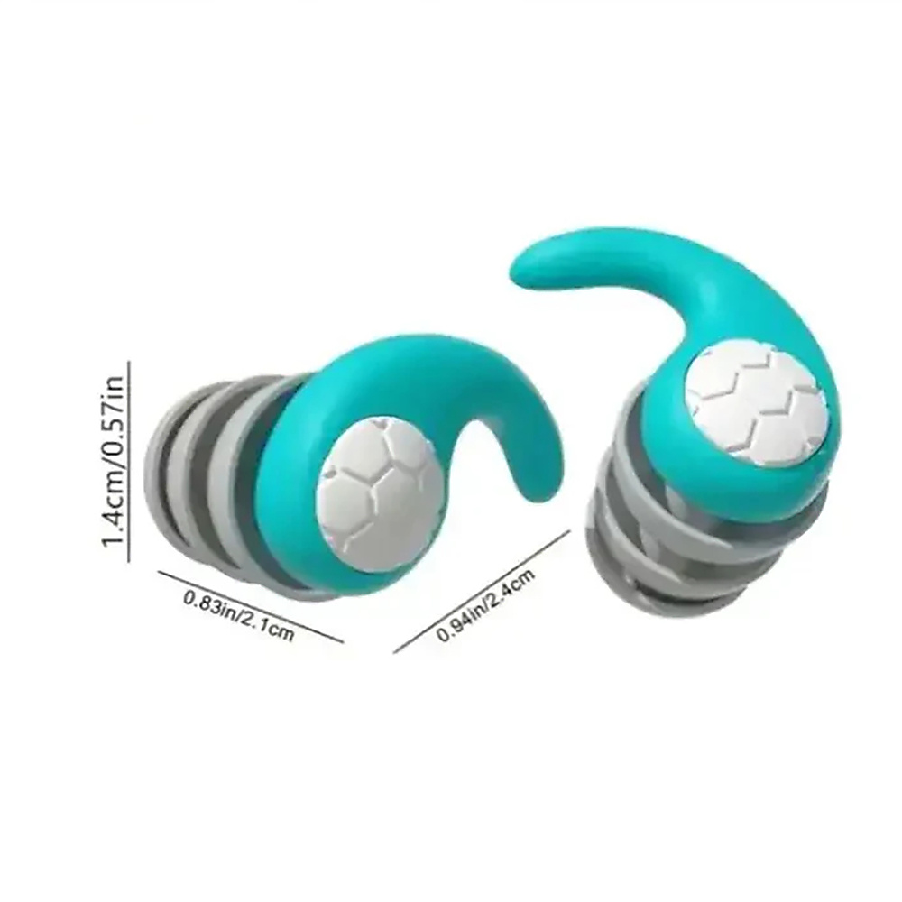 1 Pair Of Silicone Noise-Reducing Earplugs With Storage Case, Triple-Layer Silent Earplugs For Noise
