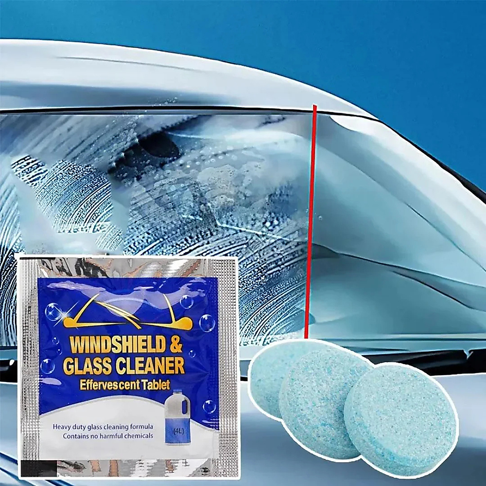 Effective Glass Cleaning Tablets That Remove Dirt And Contaminants From Your Car Windshield For Clea