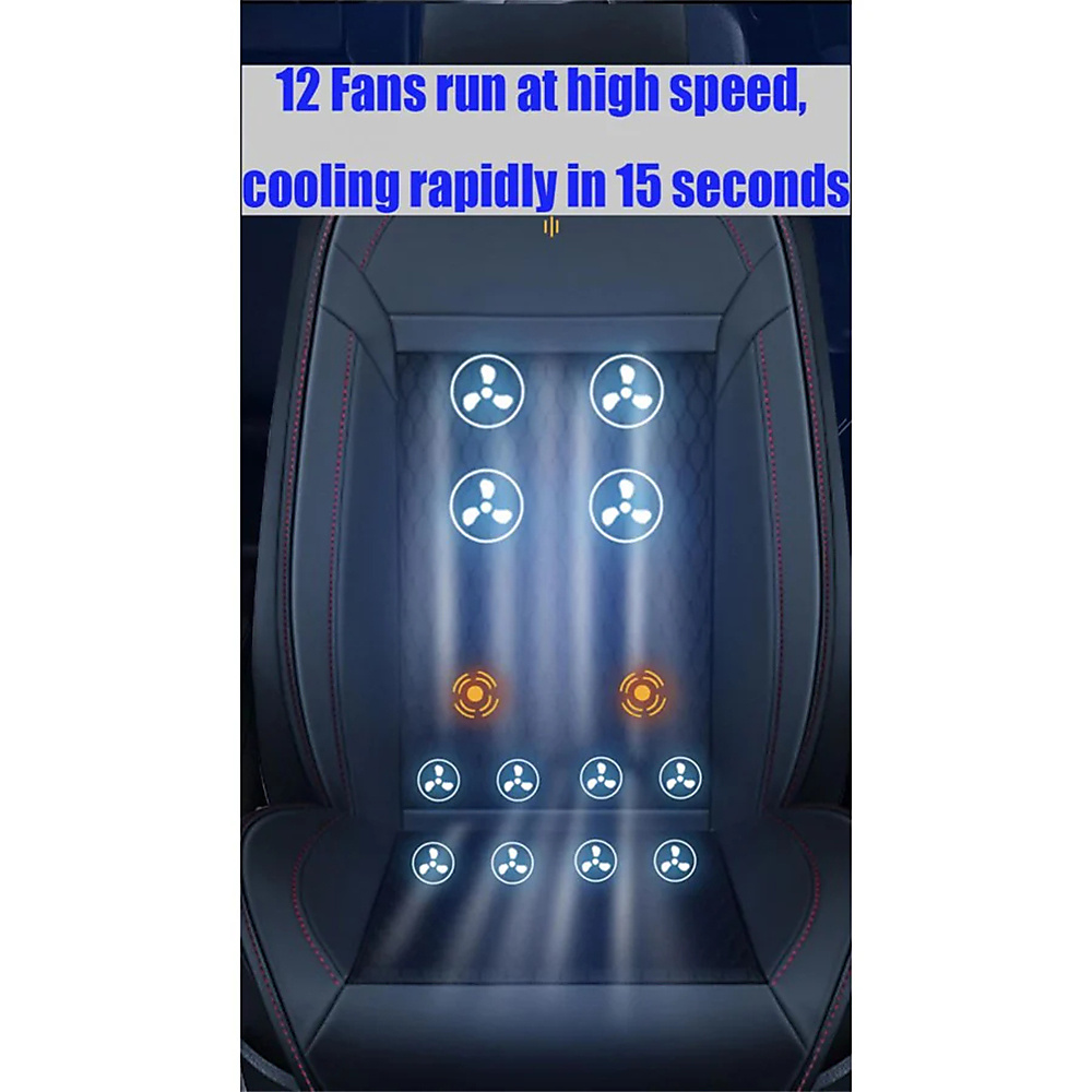 12V Cool Summer Car Seat Cushion With Fast-Inflation Ventilation Fan For Car (Summer Fan)