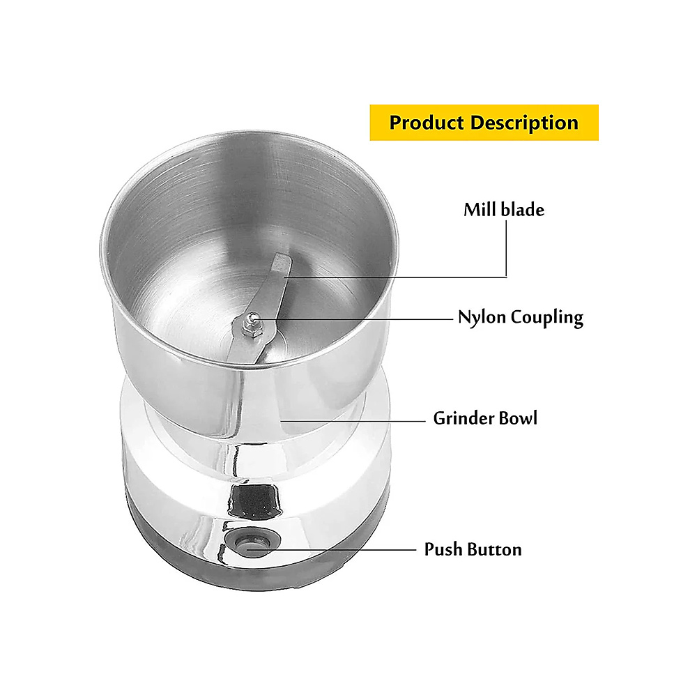 Electric Coffee And Spice Grinder – 85G