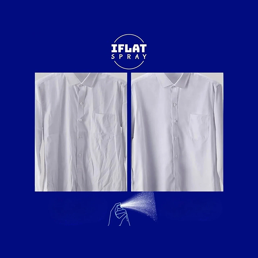 iFlat Instant Ironing And Wrinkle Remover Spray For Clothes (250ml)