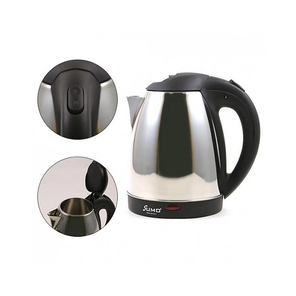 Stainless Steel Tea Tray And Electric Kettle Set 3-In-1