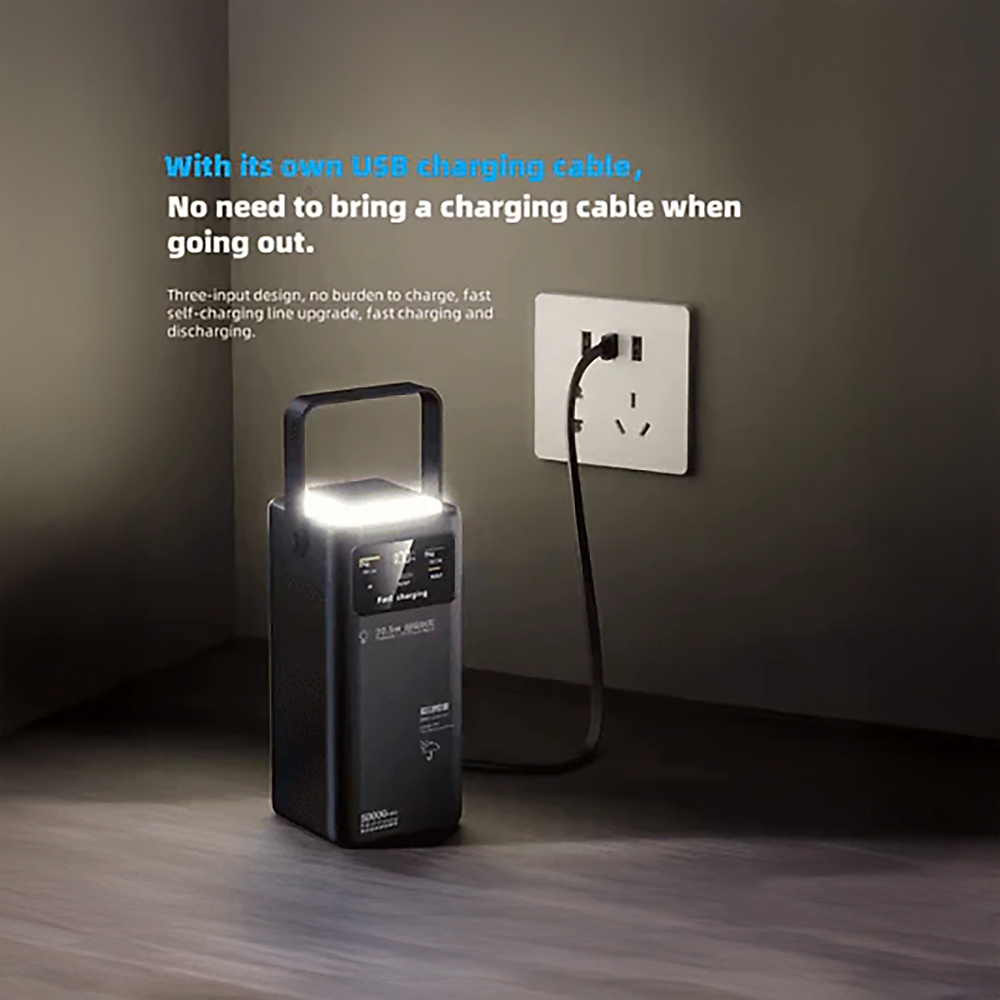 Broom Portable Power Bank 60000mAh, 22.5W Fast Charging, With USB-C Port