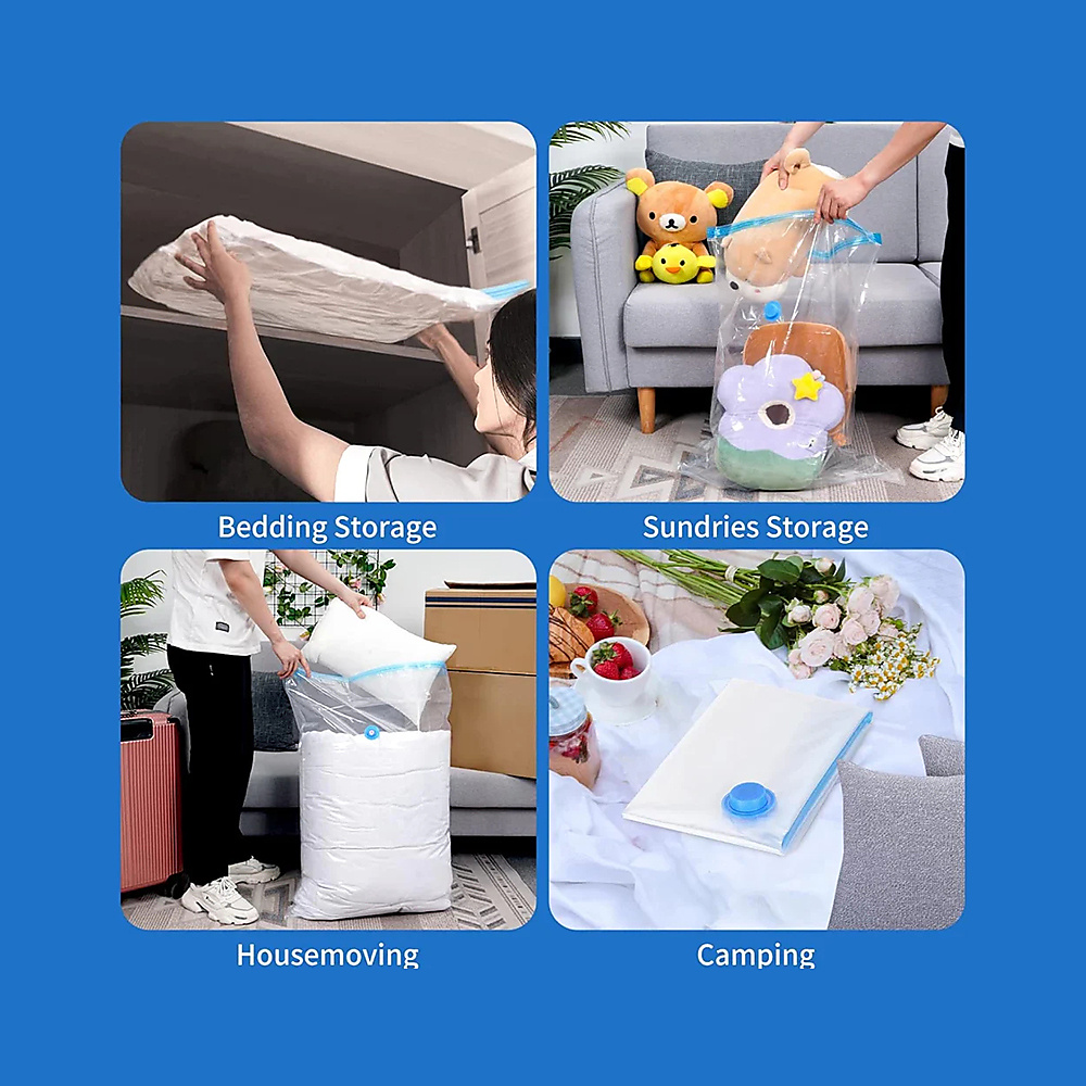 Vacuum Storage Bags For Travel And Storage With Pump – Set Of 5