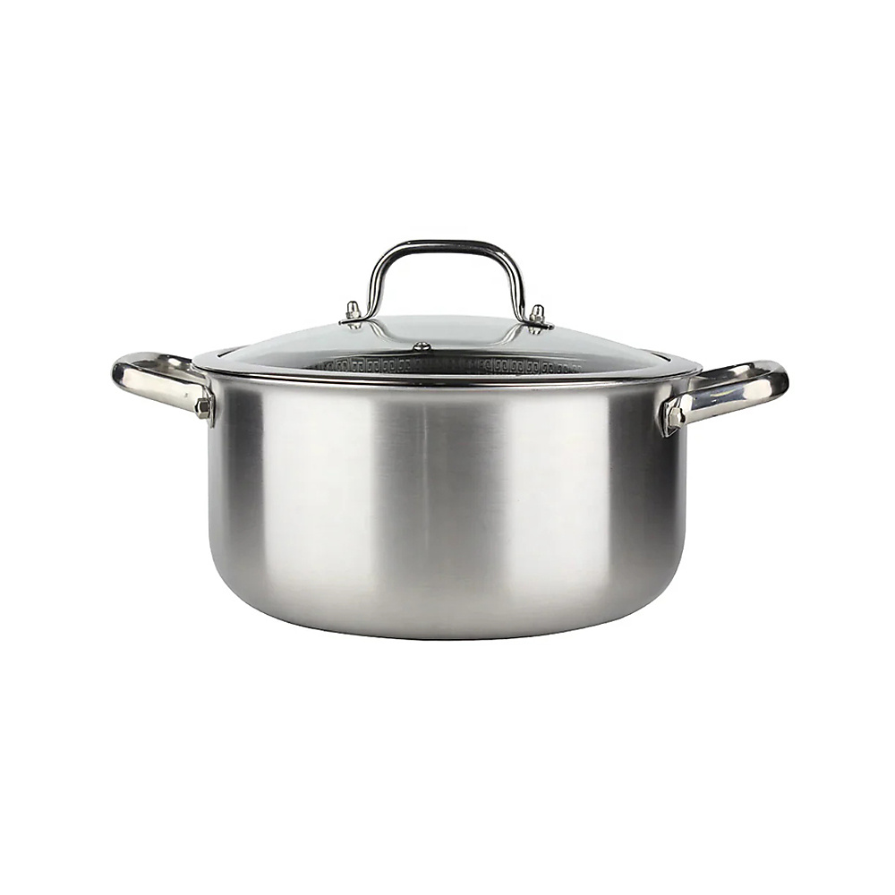 OSFE Triple-Layer Non-Stick Stainless Steel Cookware Set – 10 Pieces With Glass Lid (Pots 20-24-28-3